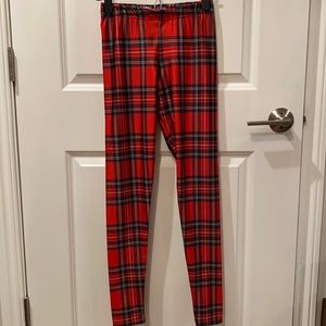 Blackmilk Tartan Red Leggings